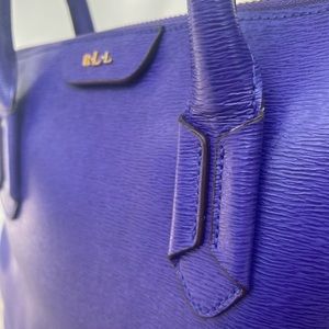 Lauren Ralph Lauren Purple Leather Bag Purse
